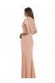Cap Sleeves Long Chiffon Prom Dress with Low V-Back UK