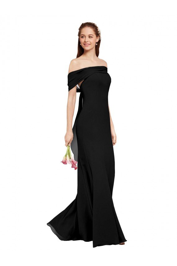 Fit and Flare Long Chiffon Prom Dress with Sash and Open Back UK