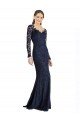 Illusion Long Sleeves Lace Prom Dress with Sheer Keyhole Back UK