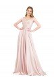 A-Line Off the Shoulder Sweetheart Satin Prom Dress UK