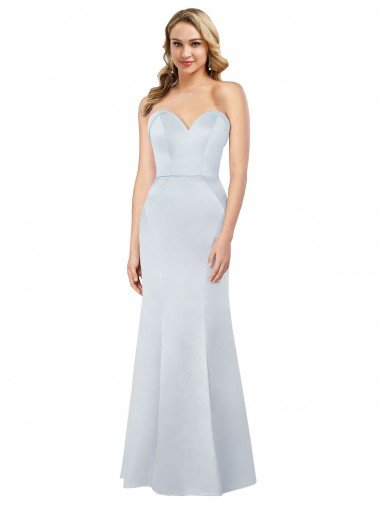 Old Hollywood-Inspired Strapless Satin Prom Dress UK