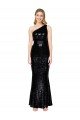 Draped One Shoulder Long Full Length Sequin Prom Dress UK