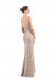 Faux Surplice V-Neck Slim Sparkling Sequin Prom Dress UK