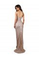 High Slit Scoop Neck Long Sequin Prom Dress UK