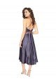 Midi Length Silky Satin Cocktail Prom Dress / Homecoming Dress with Open Tied Back UK