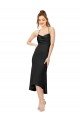 High Low Silky Satin Cowl Neck Midi Length Cocktail Prom Dress / Homecoming Dress UK