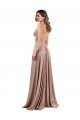 Long A-Line Plunge V-Neckline Spandex Prom Dress with Slit UK