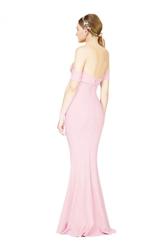 Full Length Off the Shoulder Prom Dress with Twist Front UK