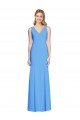 Flattering Trumpet Long Sleeveless Prom Dress with Open Back UK