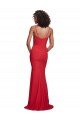 Spaghetti Strap Slip Neckline Crepe Prom Dress UK