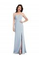 Strapless Notch Crepe Prom Dress with Front Slit UK