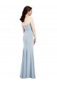 Strapless Notch Crepe Prom Dress with Front Slit UK