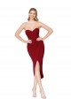 Cocktail Length Sweetheart Mermaid Wrap Crepe Prom Dress UK