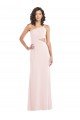 Flirty One Shoulder Midriff Cutout Maxi Crepe Prom Dress UK