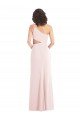 Flirty One Shoulder Midriff Cutout Maxi Crepe Prom Dress UK