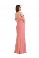 One Shoulder Draped Cuff Maxi Prom Dress with Front Slit UK