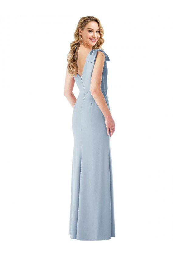 V-Back Bow Shoulder Trumpet Prom Dress UK