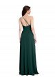 A-Line Slim One Shoulder Crepe Prom Dress with Asymmetrical Straps and Side Slit UK