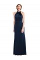High Neck Open Back Long Maxi Prom Dress UK