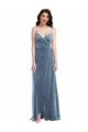 Velvet Wrap Maxi Prom Dress with Pockets UK