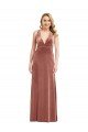 Plunging Neckline Velvet Maxi Prom Dress with Criss Cross Open Back UK