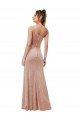 One Shoulder Stretch Velvet Prom Dress with Front Slit UK