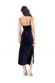 Midi Length Velvet Cocktail Prom Dress / Homecoming Dress with Cowl Neck and Spaghetti Straps UK