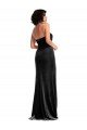 Empire Waist Stretch Velvet Prom Dress with Halter Strap UK