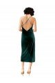 Midi Length Sleek Cowl Neckline Short Velvet Cocktail Prom Dress / Homecoming Dress UK